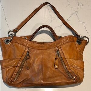 B Makowsky Brown Leather Women's Bag